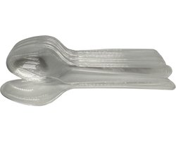 Herbruikbare Plastic Lepels – Transparant – PS Materiaal – 18 cm – 100 stuks – Stevig & Lichtgewicht – Geschikt voor Warm & Koud