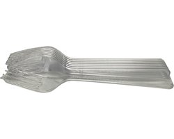 Herbruikbare Plastic Vorken – Transparant – PS Materiaal – 18 cm – 100 stuks – Stevig & Lichtgewicht – Geschikt voor Warm & Koud