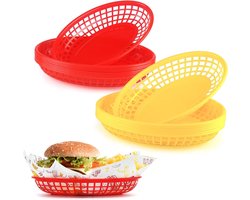 Herbruikbare serveermanden set van 16 stuks, ideaal voor snacks, fruit en feestjes zoals verjaardagen, barbecues en picknicks