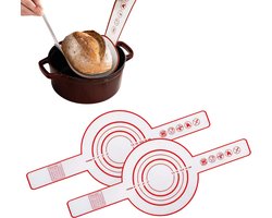 Herbruikbare Siliconen Broodband - Hittebestendige Bakmat - Set van 2 - Keukengereedschap - Lange Handgrepen -