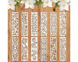 Herbruikbare sjablonen voor schilderen en decoratie - meubels, taarten, woondecoratie - hout en muur - doe-het-zelf en kunst - 12 designs