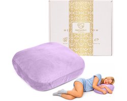 HerComfort Pillows Gewichtskussen voor Volwassenen 2.7 KG – 30*30 CM Paars – Prachtig Cadeau - Slaap Beter & Kom Tot Rust – Verzwaarde Kussen – Verzwaringskussen voor Meer Focus – Weighted Body Pillow – Anti-Stress Slaap Knuffel – Anxiety Pillow