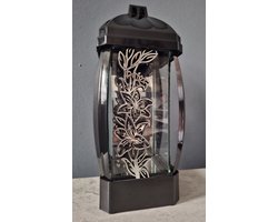 Herdenkinglicht Rimini met led lamp grafkaars lantaarn windlicht decoratie graflantaarn grafdecoratie grafkaars
