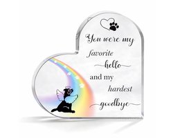 Herdenkingsbeeld voor hond - Herdenkings artikel - In memoriam - In liefdevolle herinnering - Aandenken aan Hond - Memorial Beeld- Memorial cadeau - Beeld voor verlies hond