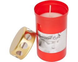 Herdenkingskaars - Grafkaars voor buiten - Graflicht - Graflantaarn - Rood
