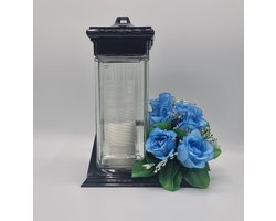 Herdenkingslicht - ZC2 - Bloemstuk - W847/42 - Grafdecoratie - Zijdenbloemen - Kunstbloemen - Grafkaars