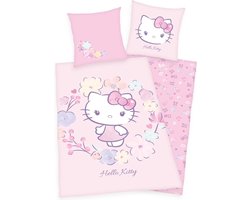 Herding Hello Kitty - Hello Kitty 135 x 200 cm / 80 x 80 cm Dekbedovertrekset - Roze