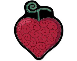 Herding One Piece Op-op Fruit Kussen 35 Cm Rood