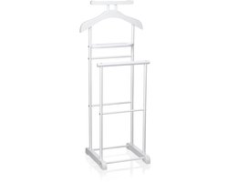 Herenvalet MEDINA in wit met broeken- en kleerhanger