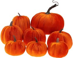 Herfst decoratie Kunstmatig Orange Fluweel Pompoen Nep Herfst Oogst Halloween Decoratie - Woonaccessoires Keuken