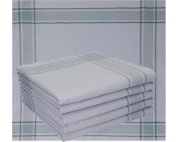 Herhanddoeken Set - Zakdoeken Katoen - Dagelijks Gebruik - XXL Formaat - 50 x 50 cm - Legergroen