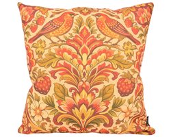 Heritage Bloom Rood Kussenhoes | 45x45 cm | Katoen/Linnen