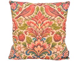 Heritage Bloom Roze Kussenhoes | 45x45 cm | Katoen/Linnen