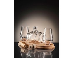 Heritage Glasses - Whiskey Barrel Tap-karaf Hervulbaar en 2 glazen set - Perfecte Cadeau voor de whiskyliefhebber!