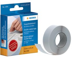 HERMA 1092 Dubbelzijdig tape op rol, vast hechtend, gombreedte 12 mm, bandbreedte 16 mm, 50 m