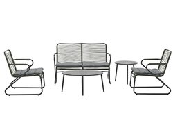 Hermes loungeset - 5-delig - carbon black - moss green - mystic grey
