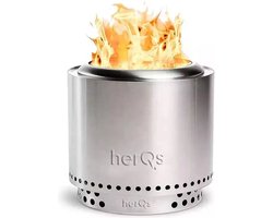 herQs Smokeless FirePit - Blaze inclusief veiligheidsring - Rookloze Vuurkorf voor de gemiddelde en grote tuin