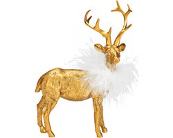 Hert gemaakt van poly goud - (B/H/D) 13cm x hoogte 18cm x 7cm - smal