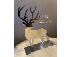 Hert RVS | Staand Beeld | Kerst | Kerstmis | Winter | Woonaccessoires | Woonaccessoire | Decoratie | Decoratief | Deco | Verhuizen | Familie | Vrienden | Stoer | Hertje | Venster | Raambekleding | Wonen | Woonkamer | Living | Landelijk | Industrieel