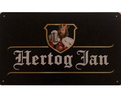 Hertog Jan Bier Metalen Wandbord, Maat:30x20 cm - Drank-Werkplaats-Garage-Classic Car-oldtimer-Man Cave-Wandbord Mancave-Kroeg decoratie-Tekstbord-Metalen wanddecoratie
