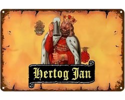 Hertog Jan bordje - wandbord - 30x20 cm - Mancave Decoratie - StijlvolStekkie - HJ bord - merkbord - thuiskroeg