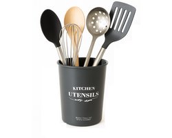 Hescom - Keukengerei Houder - Antraciet - Keuken Organizer