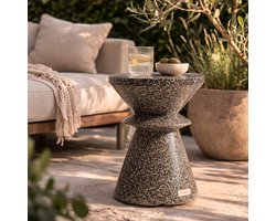 Hesperide Bijzettafel - Buiten - Sidetable - Rond - Cement - Tuintafel - 35x32x46 cm - ZERONA