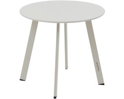 Hesperide Bijzettafel - Buiten - Tafel - 50x45cm - Rond - Salontafel - Staal - Buitentafel - Tuintafel - Grijsbeige - SAONA
