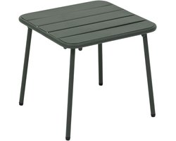 Hesperide Bijzettafel / tuin salon tafel Phuket - metaal - donkergroen - 45 x 45 x 41 cm - voor buiten