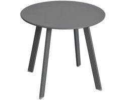 Hesperide Bijzettafel/tuin tafel Saona - metaal - donkergrijs - D50 x H45 cm - voor buiten