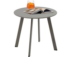 HESPERIDE HIXA Bijzettafel - Buiten - Rond - Tuintafel - Koffietafel - salontafel rond - 50x45cm - Olijfgroen