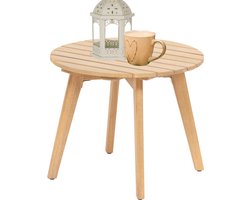 HESPERIDE HIXA Bijzettafel buiten Tafel Rond Buitentafel Tuintafel 43x36cm Acacia hout Neutraal