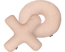 HESPERIS - Sierkussen set van 2 - Pastelroze - Teddystof