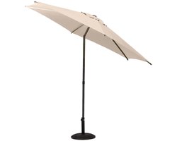 Hespiride tuin Parasol Soya - lichtbeige - D270 x H220 cm - Metalen steel 38 mm - waterafstotend - kantelbaar -