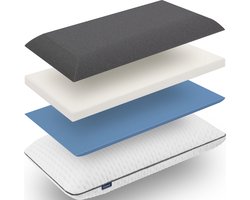 Het Emma Diamond Kussen - 70x40 cm - Verstelbare hoogte en ligcomfort - Koelt en reguleert temperatuur
