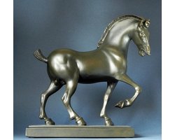 Het Paard van Davinci - Decoratief beeld - 24 cm hoog