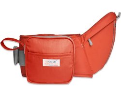 Heupdrager voor Baby met Extra Opbergruimte – Rood – Heupsteun voor Baby en Peuter – Draagtas tegen Rugklachten – Kind Hip Seat Carrier
