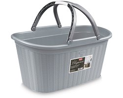 Heupwasmand 'Elegance' - 35 Liter - Wasmand met handgrepen - Grijs