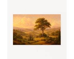 Heuvels wanddecoratie – muurdecoratie landelijk – poster vintage – 150x100 cm