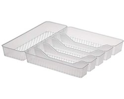 Hexa lade Organizer 6-delige Bestekhouder voor Keuken met Transparante Afwerking - Efficiënte Keukenoplossing