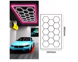 Hexagon LED Verlichting- HLT1PCPINK - Hexagon LED Lamp - Kapper verlichting - Hexagon Led Panelen - Garage Verlichting - Auto Verlichting - Vervormbare Wandpanelen - Salon verlichting - Detail Verlichting Dita