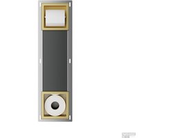 H&F Inbouw Toiletrolhouder Geborsteld Goud – Reserve- en Toiletrolhouder – Wand Inbouw Toiletrolhouder Badkamer