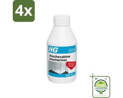 HG - Badkamer - Douchecabine Beschermer - Voor Elk Materiaal - 250 ml - Voordeelverpakking - 4 stuks - Douchecabine beschermer - Kalkverwijderaar
