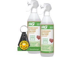 HG ECO ovenreiniger - 2 Stuks - 500ml - de milieubewuste reiniger voor uw oven - inclusief sleutelhanger