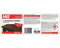 HG meubelhersteller donker hout - 250ml - herstelt de natuurlijke kleur - verwijdert vlekken, kringen en krassen