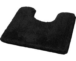 HGMD Toiletmat antislip - Zwart - 50x50 cm - Wc mat - Douchemat – Badmat Badkamer – Vloermat – Badmat set wc mat – Badmat set antislip -