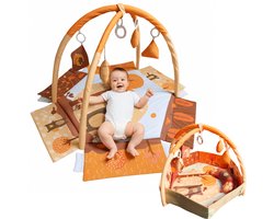 HGT™ Knuffelwoud Speelmat - Baby Speelmat 5-in-1 - Babygym met Aanspasbare Wanden - Tummy Time - kraamcadeaus - jongen en meisje - 0 tot 18 maanden