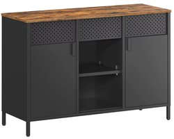 HHHK - Dressoir - Opbergkast - Wandkast - Keukenkast - Dressoir Kasten - Dressoir Zwart - 1 Lade - 40x110x76cm - Kasten - Gangkast