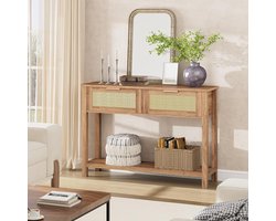 HHHK - Dressoir - Rotan - Bruin - 30,5x109x78,7cm - Wandkast - Gangkast - Halkast - Opbergkast - Lades - Ladekast - Sidetable
