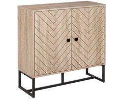 HHHK - Dressoir - Wandkast - Opbergkast - 29,5x80x80cm - Hout - Visgraat Look - Keukenkast - Dressoir Kasten - Moderne Kast